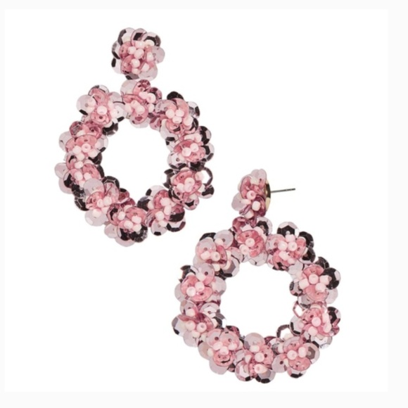 BaubleBar Jewelry - Baublebar || Floretta Sequin Hoop Earrings